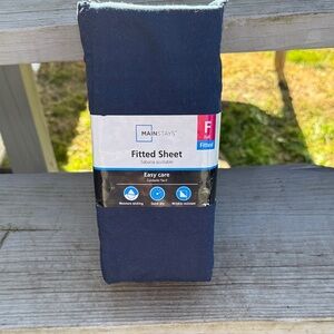 Mainstays Navy Fitted Sheet